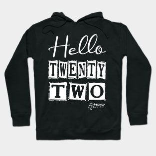 Hello Twenty two Est.1999 22th Funny Birthday Hoodie